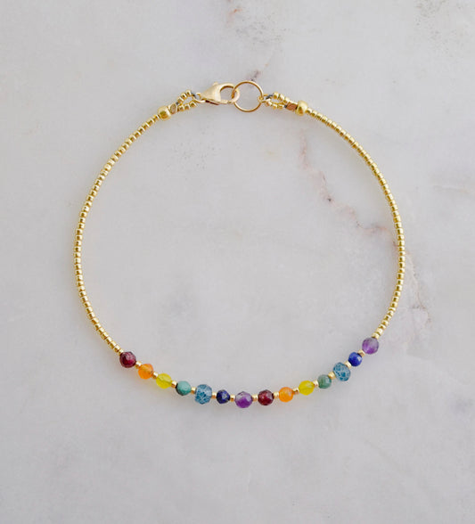 Rainbow Chakra Gemstone Bracelet