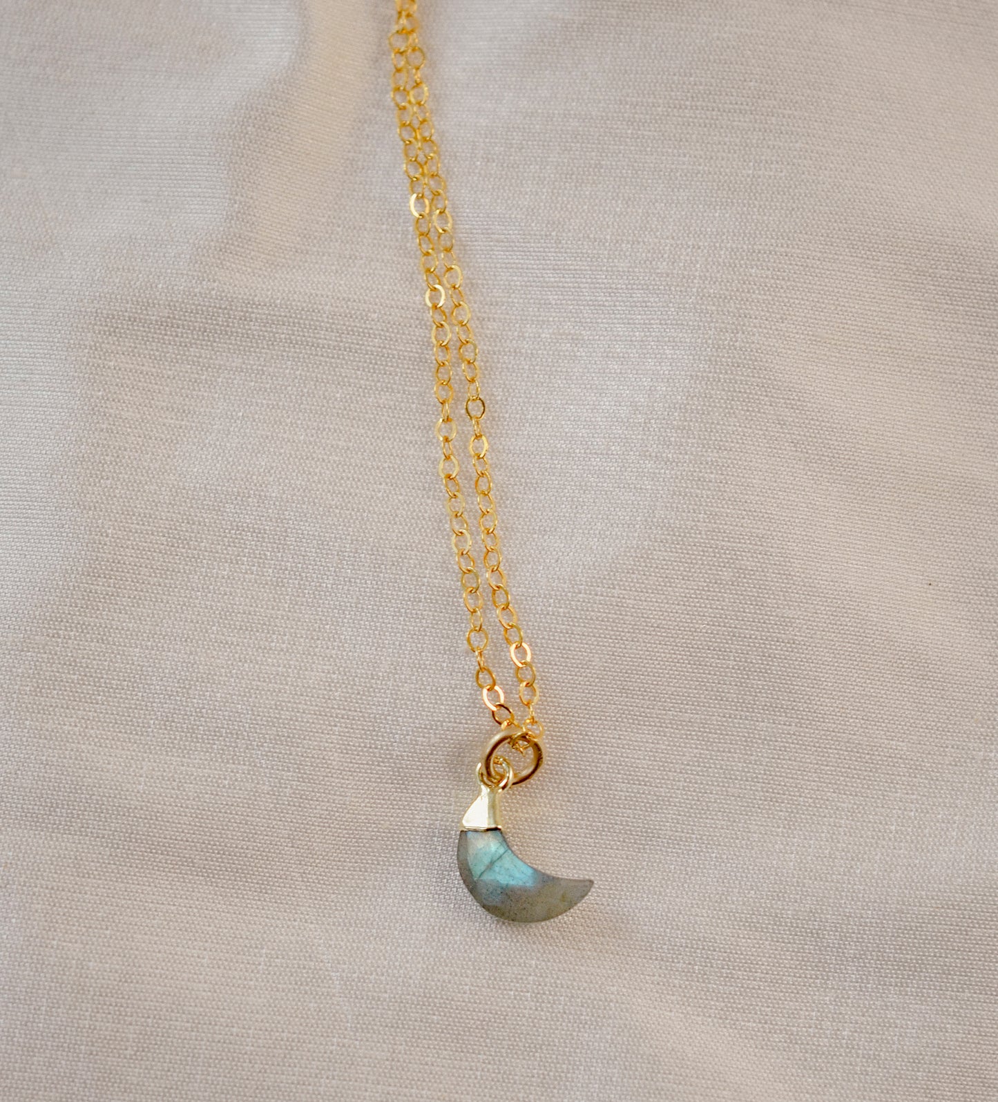 Labradorite Crescent Moon Necklace