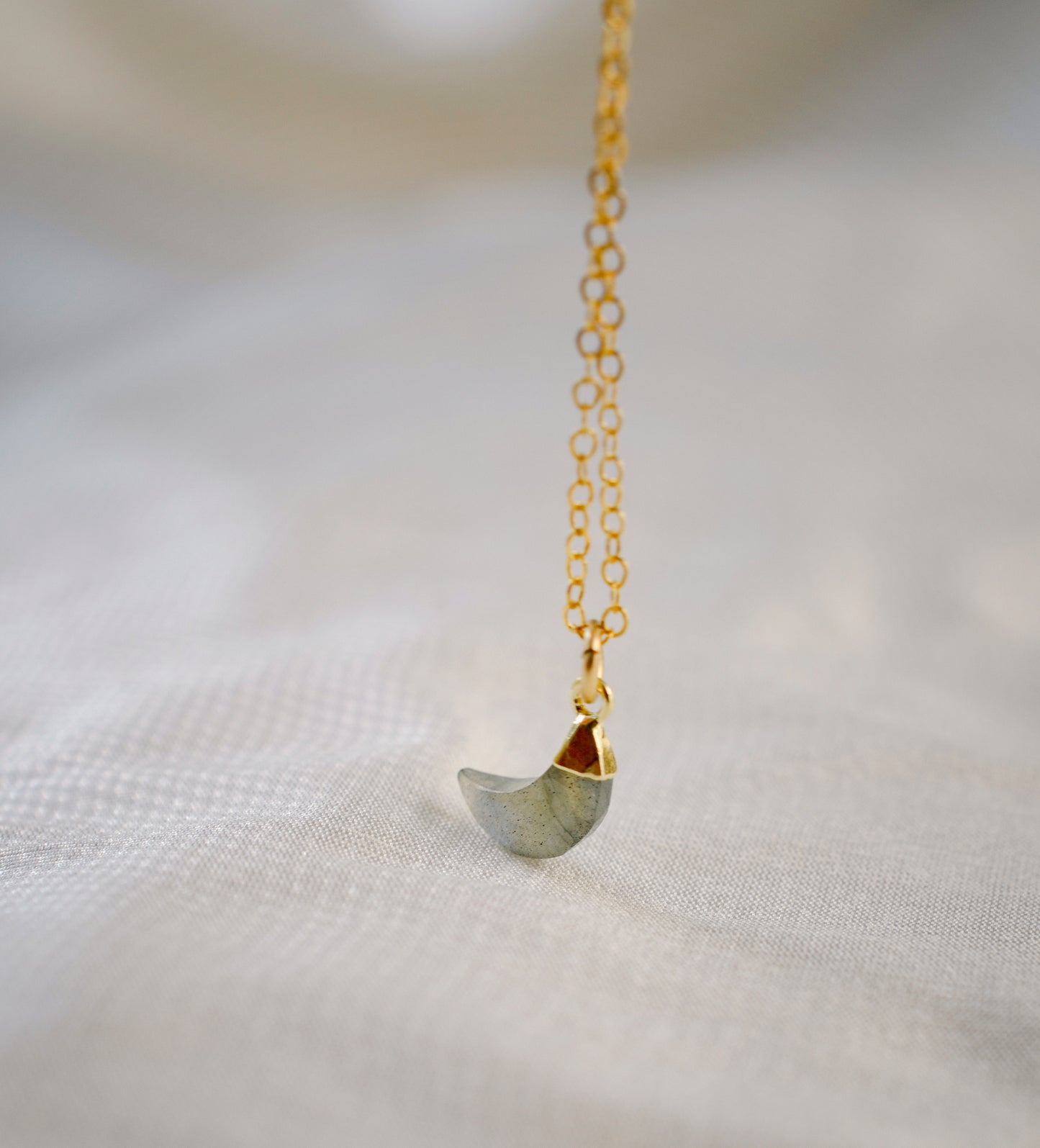 Labradorite Crescent Moon Necklace