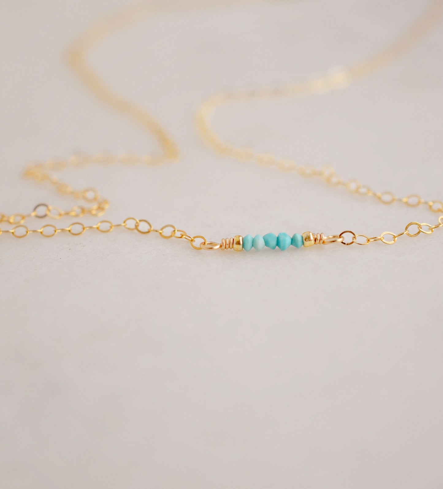 Minimalist Turquoise Bar Necklace
