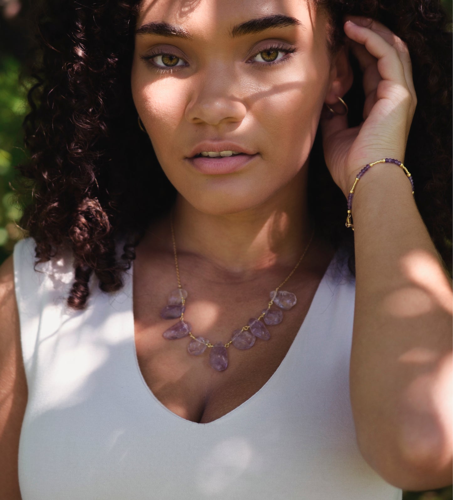 Organic Pale Purple Amethyst Necklace
