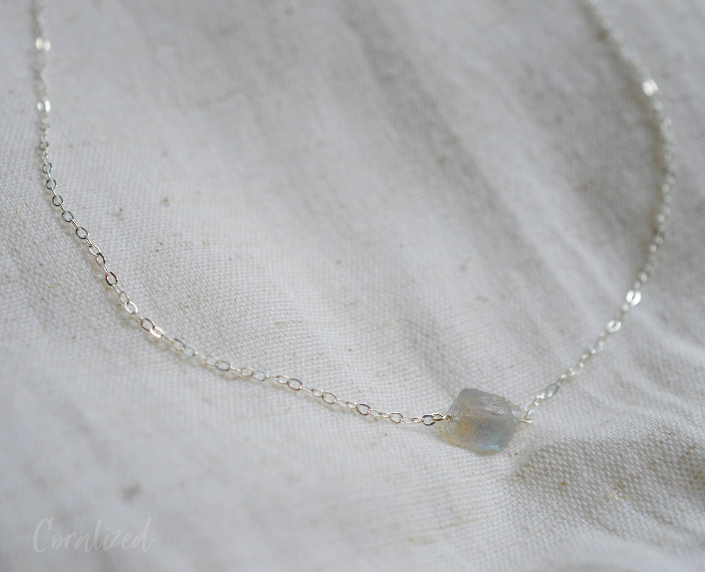 Raw Labradorite Necklace