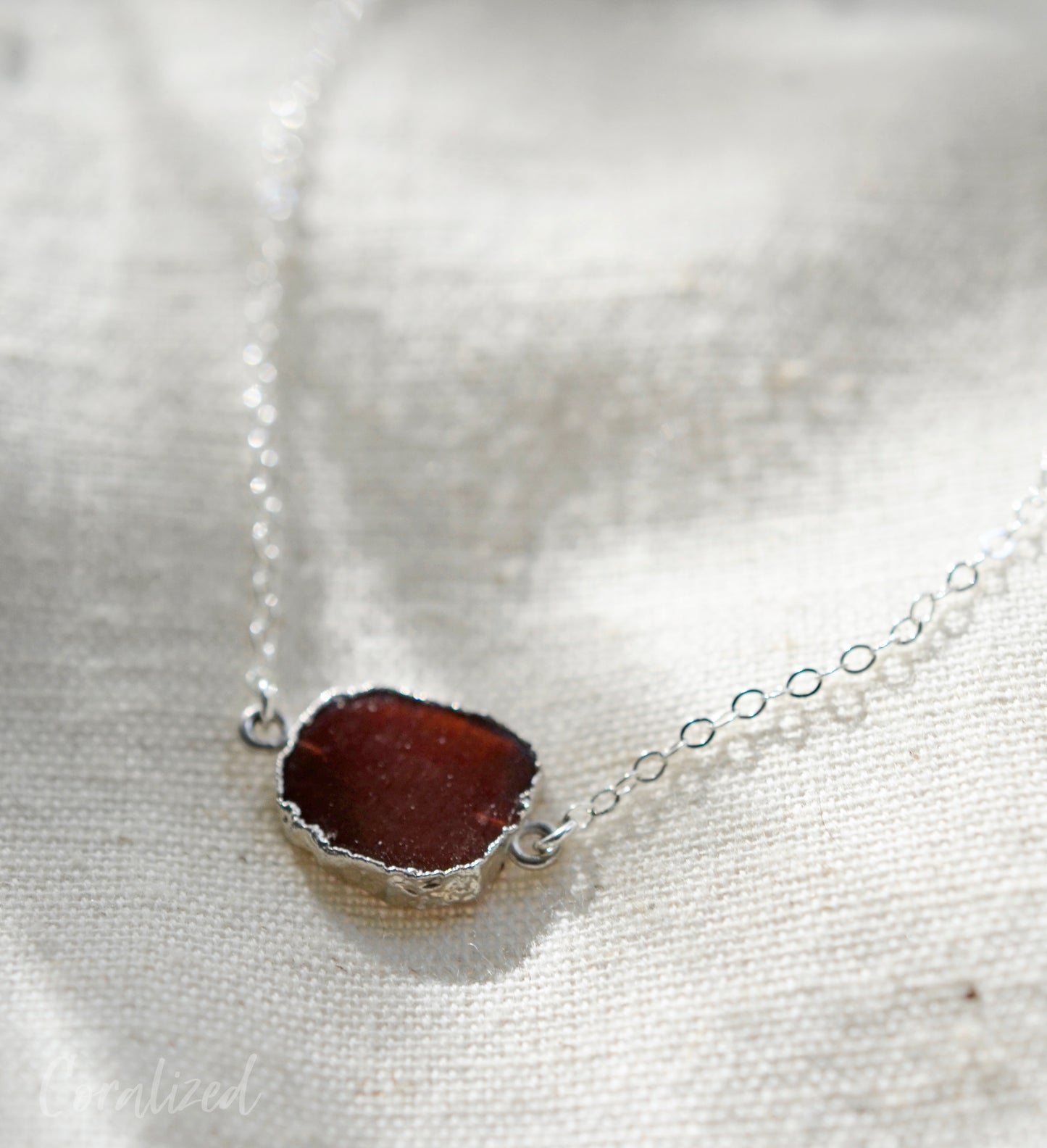 Garnet Slice Necklace