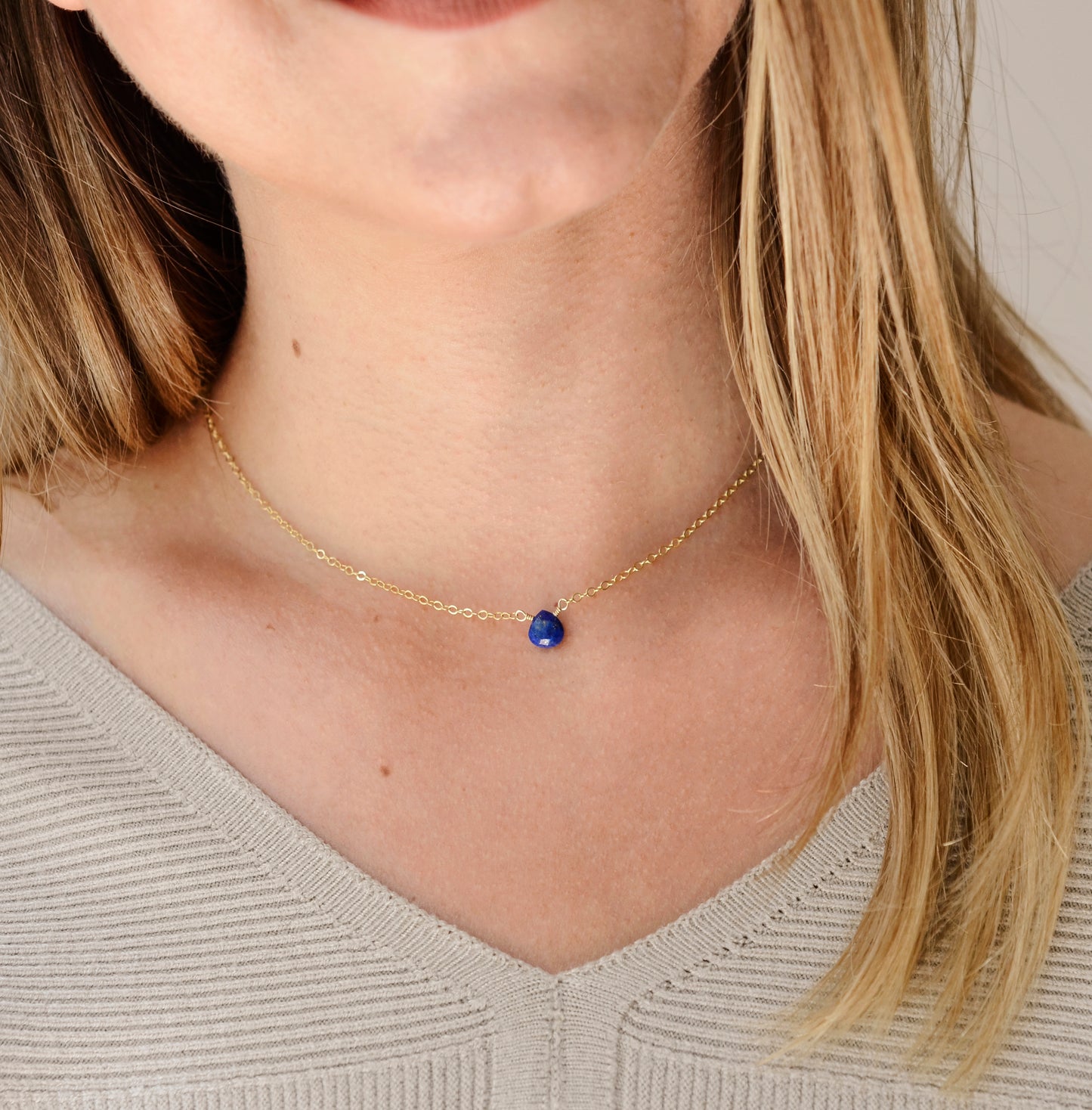 Lapis Lazuli Teardrop Necklace