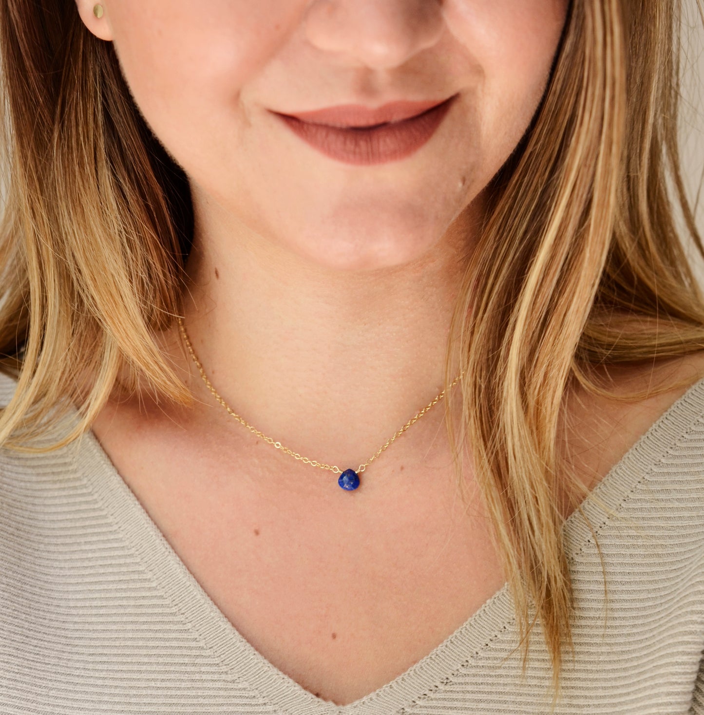 Lapis Lazuli Teardrop Necklace