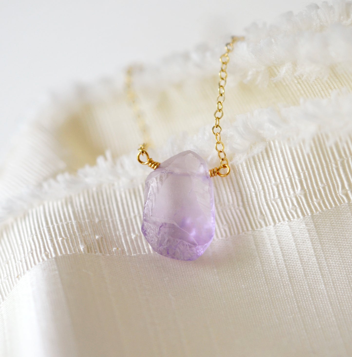 Amethyst Necklace Pendant, Stone Bar Necklace, Purple Gemstone, Purple Wedding Jewelry, Bridesmaid, silver, gold, Raw Rough