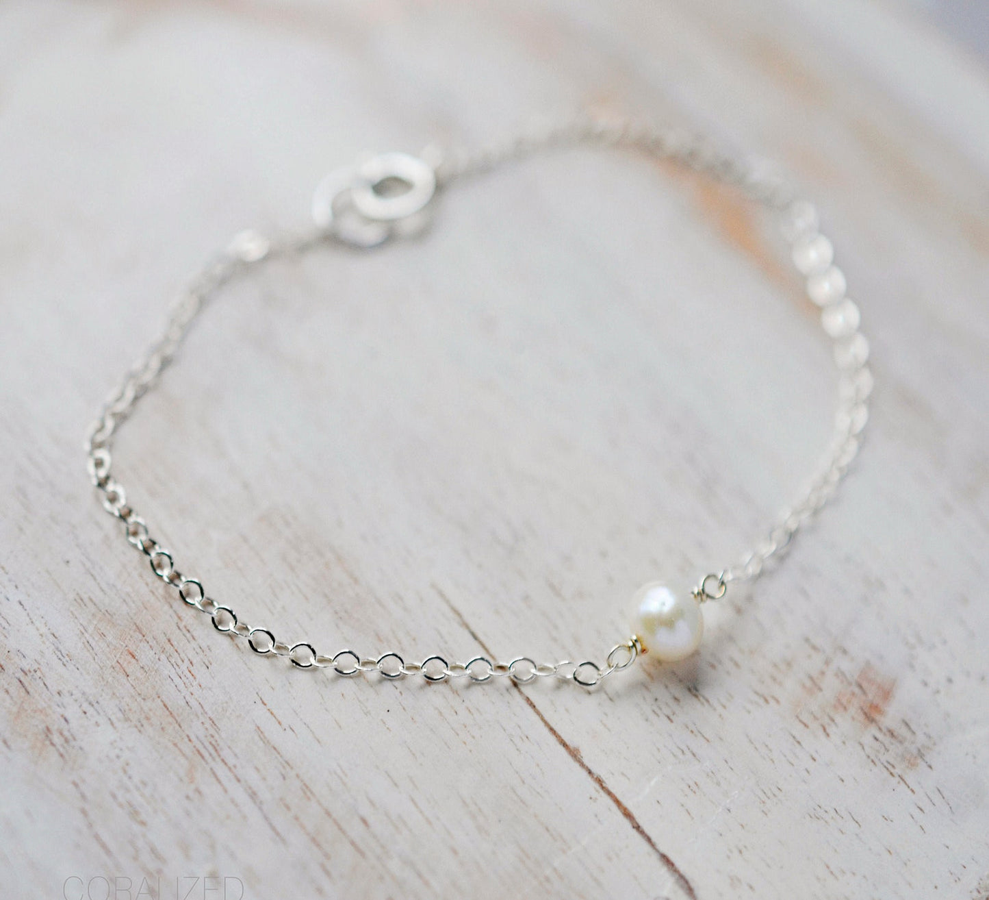 White Freshwater Pearl Bracelet