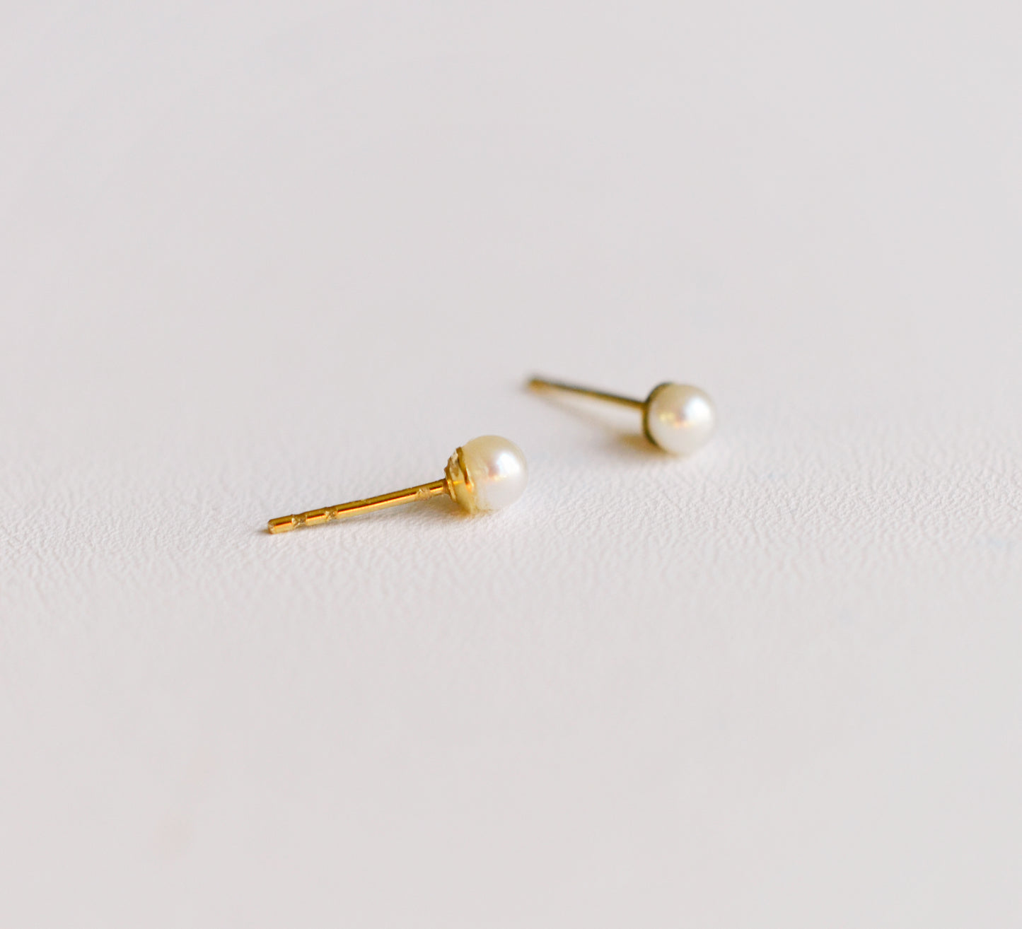 White Freshwater Pearl Post Earrings