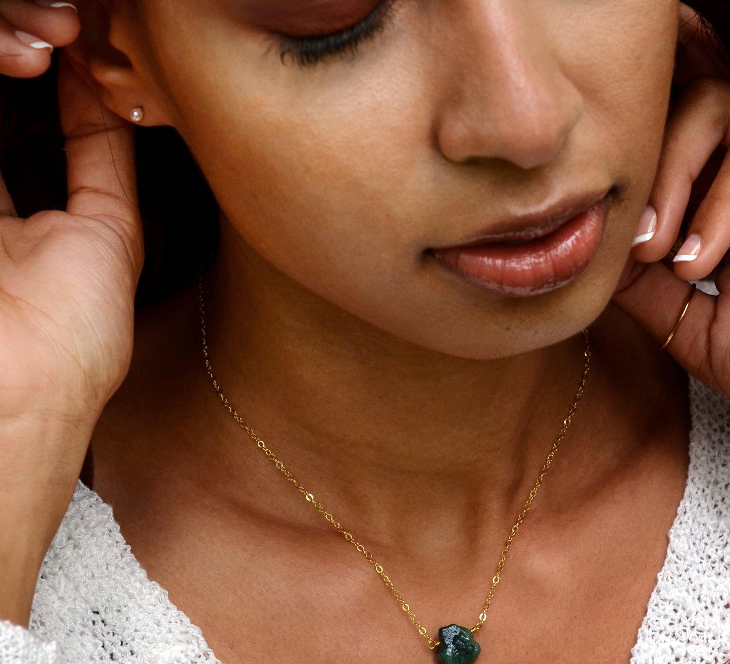 White Freshwater Pearl Post Earrings