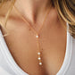 White Freshwater Pearl Y Necklace