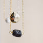 Black Tourmaline Necklace, Raw Stone, Sterling Silver, Gold Filled