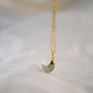 Labradorite Crescent Moon Necklace, Gold or Sterling Silver