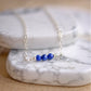 Dainty Genuine Lapis Lazuli Bar Necklace
