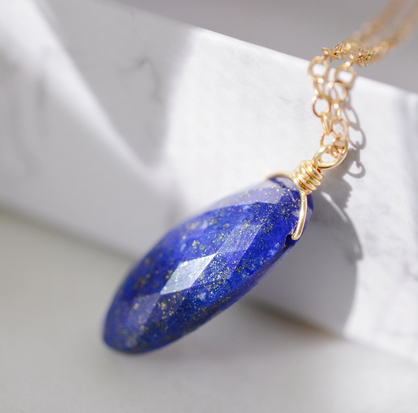 Lapis Lazuli Faceted Oval Necklace