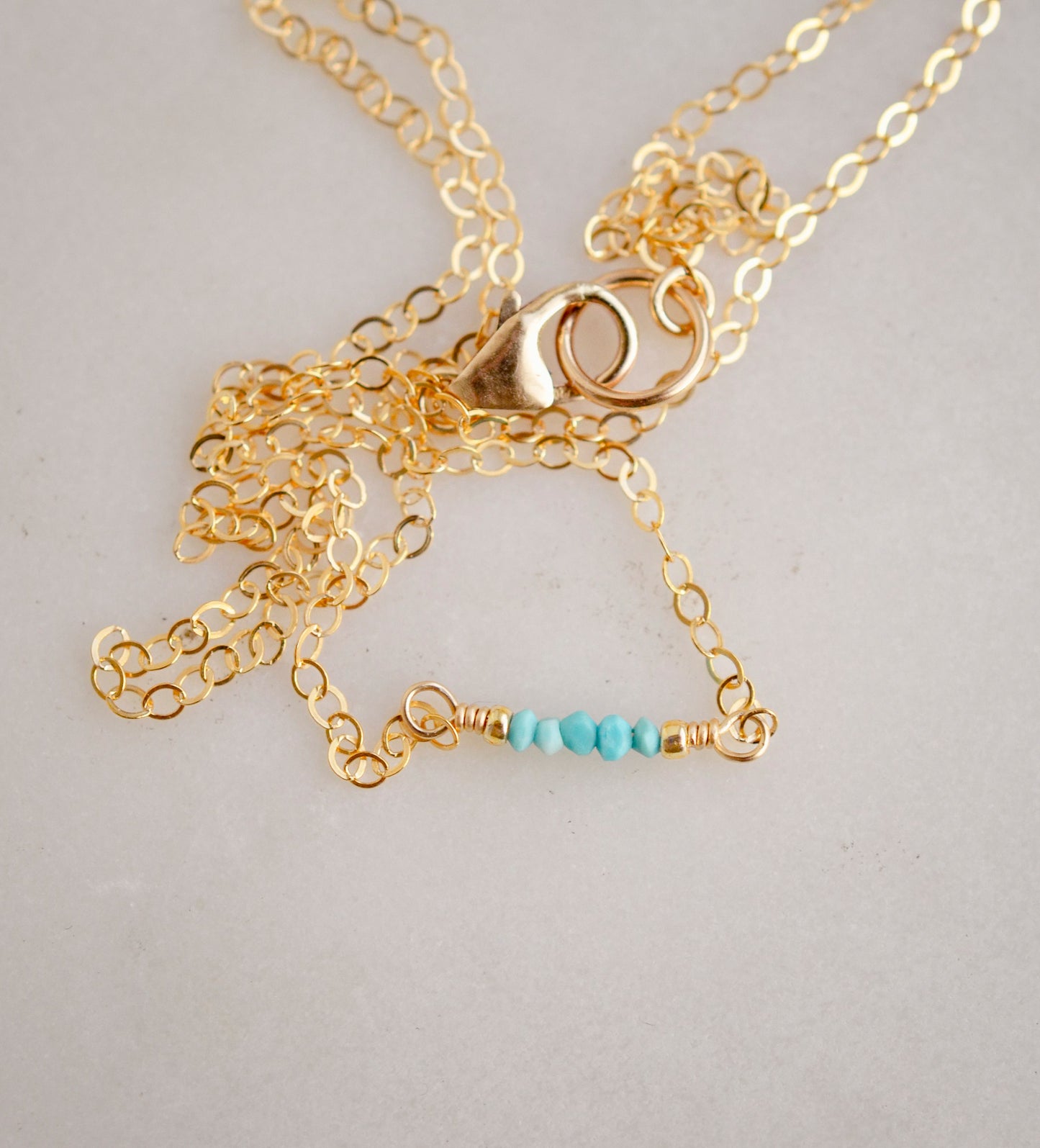 Minimalist Turquoise Bar Necklace