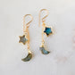 Asteria Earrings: Labradorite