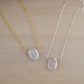 Small White Freshwater Pearl Coin Necklace, Sterling Silver or 14k Gold Filled