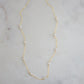 Dainty White Freshwater Pearl Chain Necklace