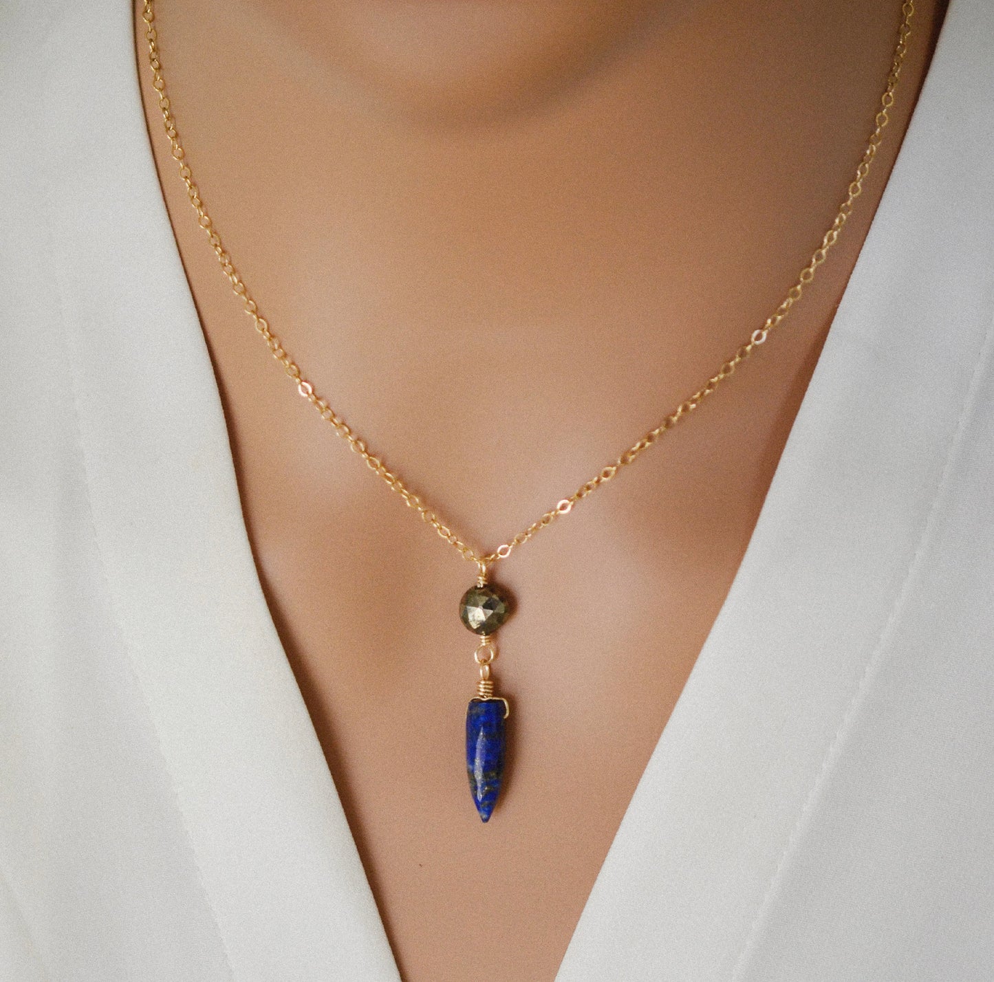 Lapis Lazuli & Pyrite Necklace