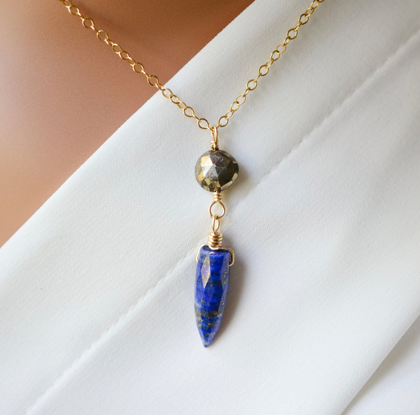 Lapis Lazuli & Pyrite Necklace