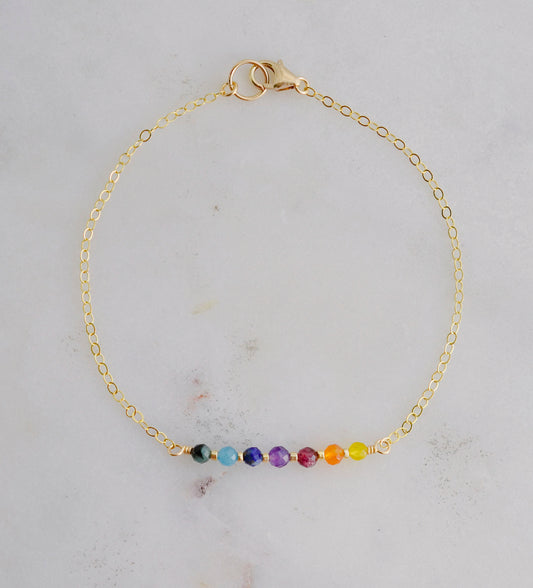 Rainbow Chakra Gemstone Bracelet