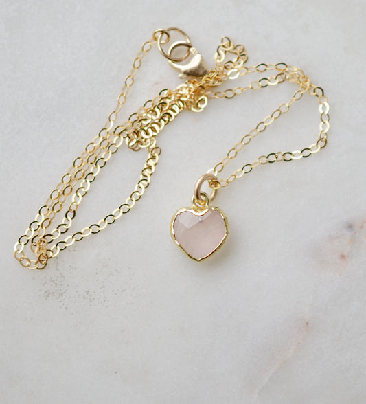 Heart Pendant: Rose Quartz
