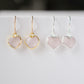 Rose Quartz Heart Earrings