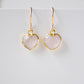 Rose Quartz Heart Earrings