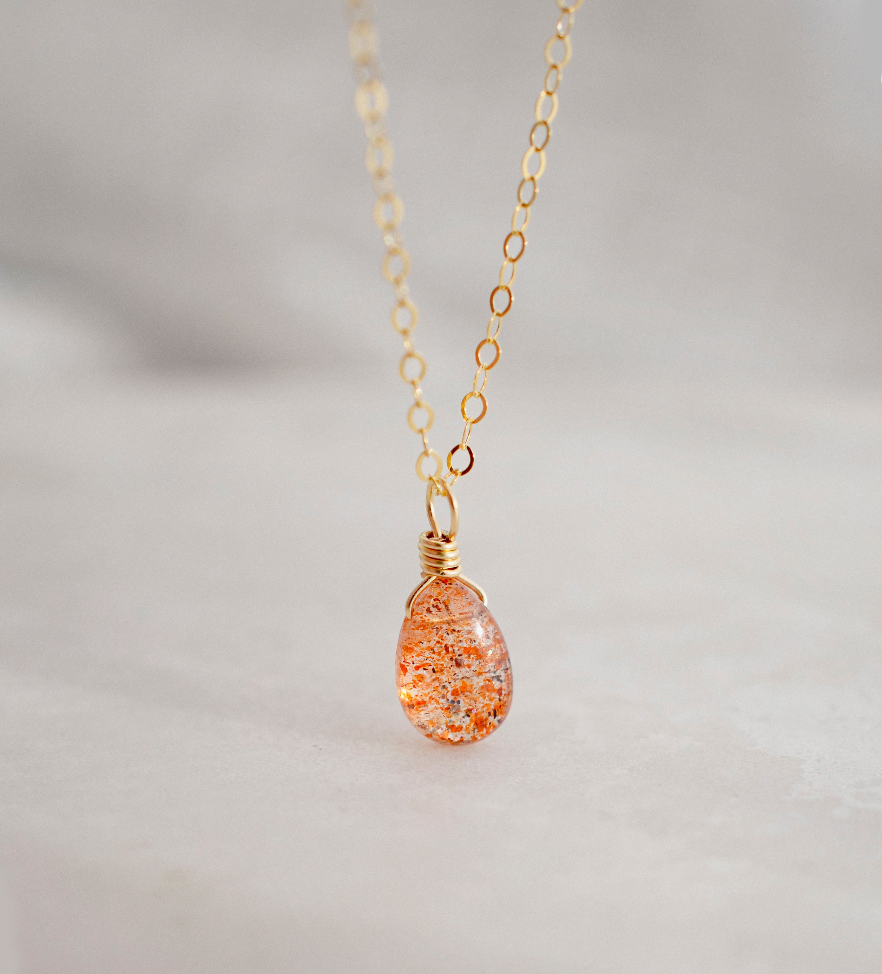 Sunstone Teardrop hotsell Pendant Necklace