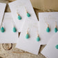 Natural Arizona Turquoise Teardrop Dangle Earrings