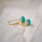 Delicate Turquoise Dangle Earrings, 14k Gold Filled