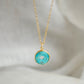 Turquoise Circle Donut Necklace