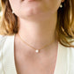 White Quartz Teardrop Necklace in Sterling Silver or 14k Gold Filled