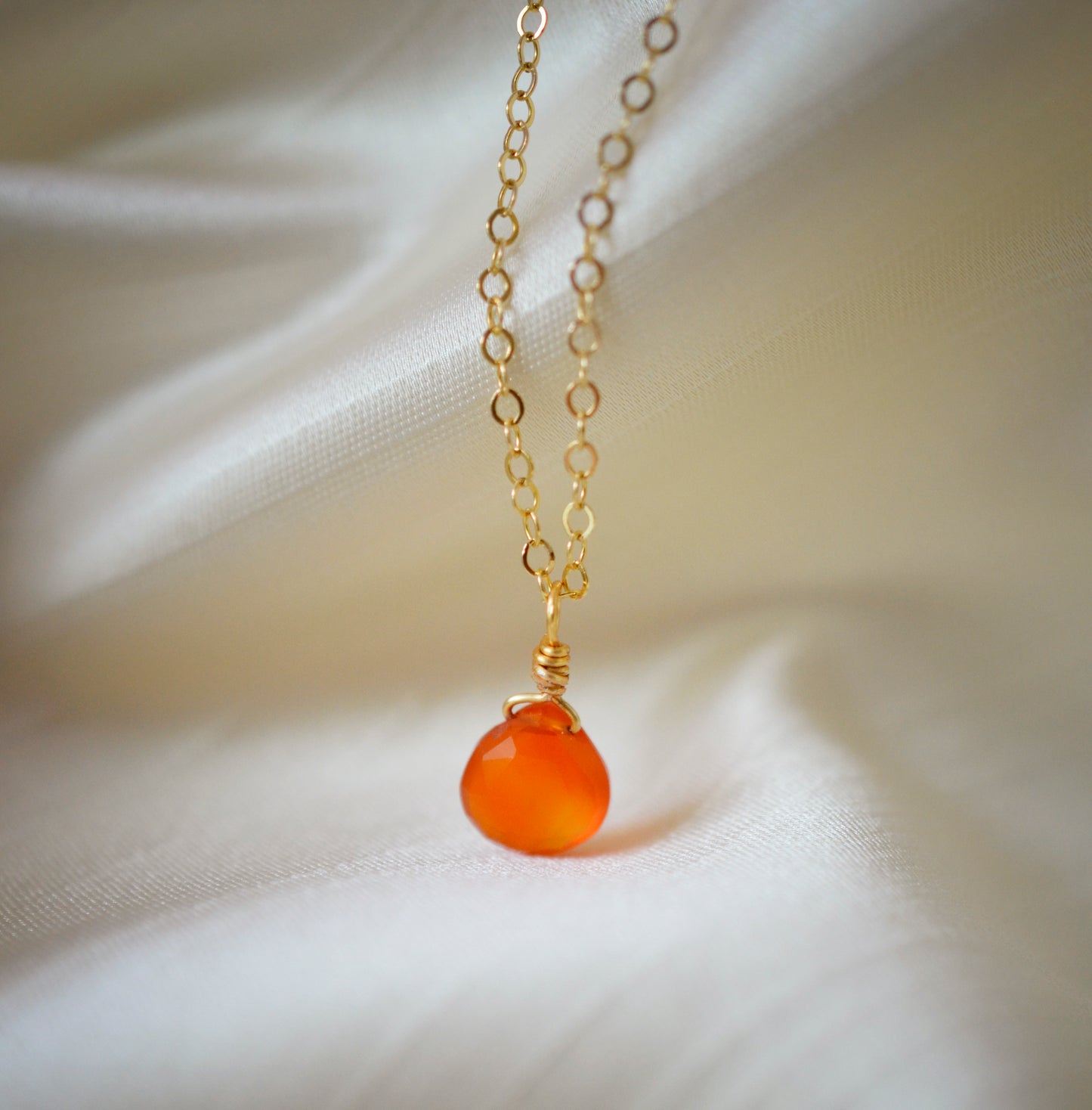 Carnelian Drop Necklace