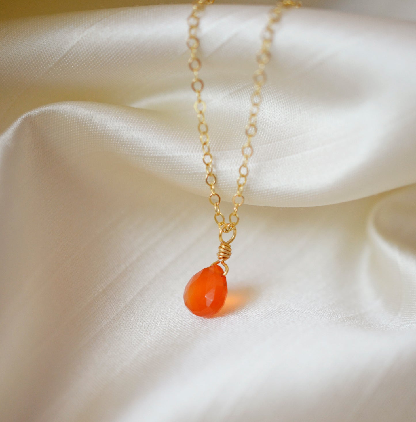 Carnelian Drop Necklace