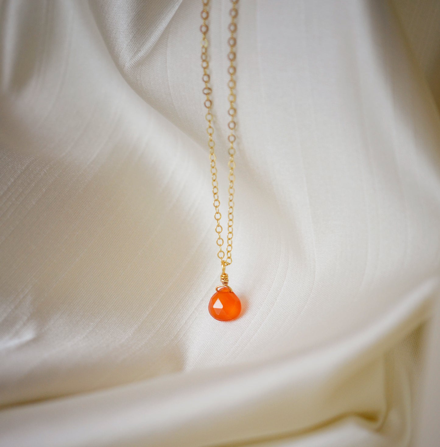 Carnelian Drop Necklace