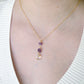 Purple Amethyst and Crystal Quartz Necklace
