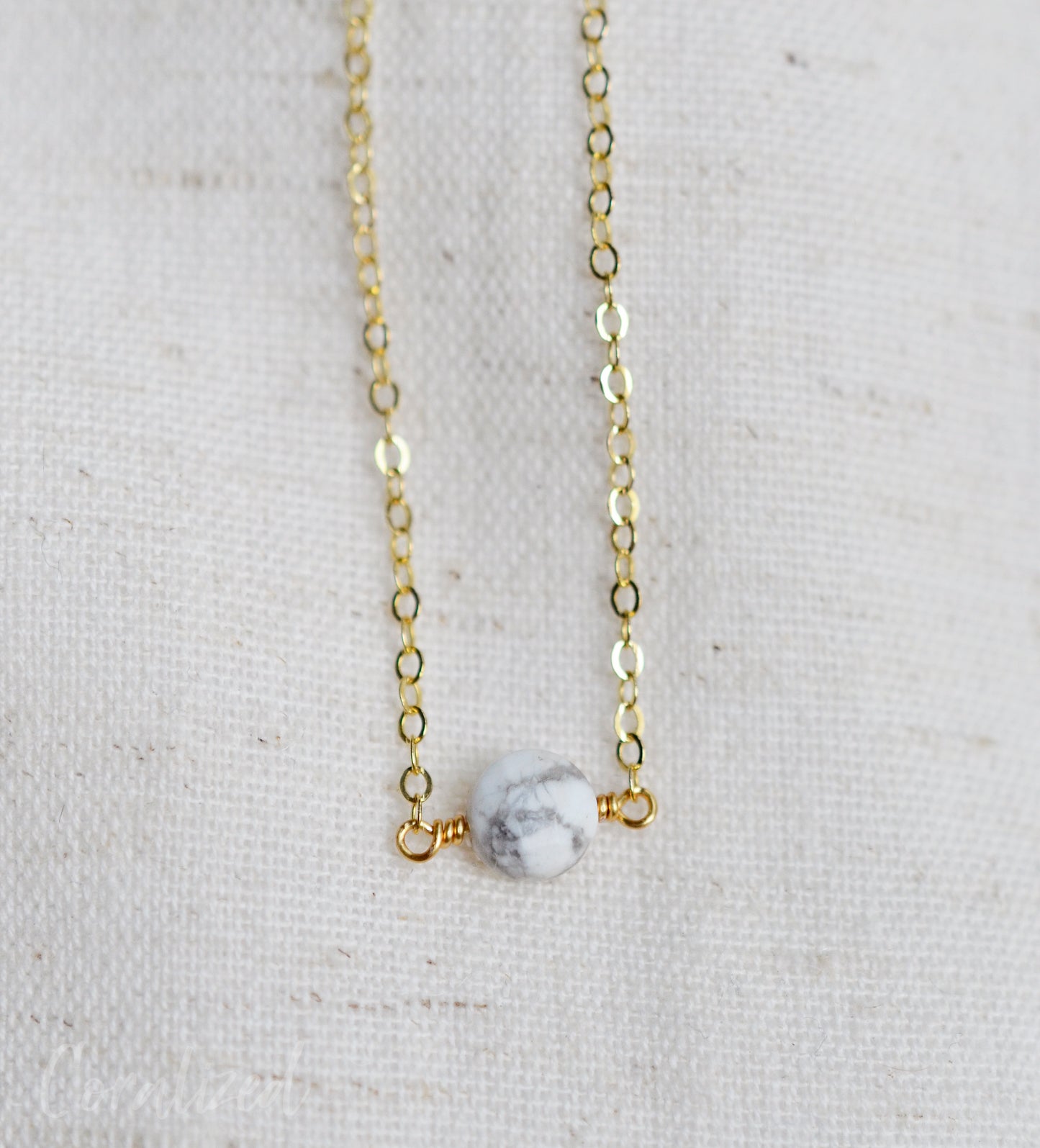 Natural White Howlite Necklace