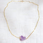 Purple Amethyst Crystal Necklace