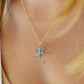 Natural Fluorite Necklace, Sterling Silver or 14k Gold Filled Chain