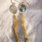 Labradorite Chain Tassel Earring, Sterling Silver or 14k Gold Filled