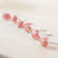 Rhodochrosite Earrings - Sterling Silver - Pink Rhodochrosite Studs - Raw Crystal Earrings - Small Stone Posts - Rhodochrosite Jewelry