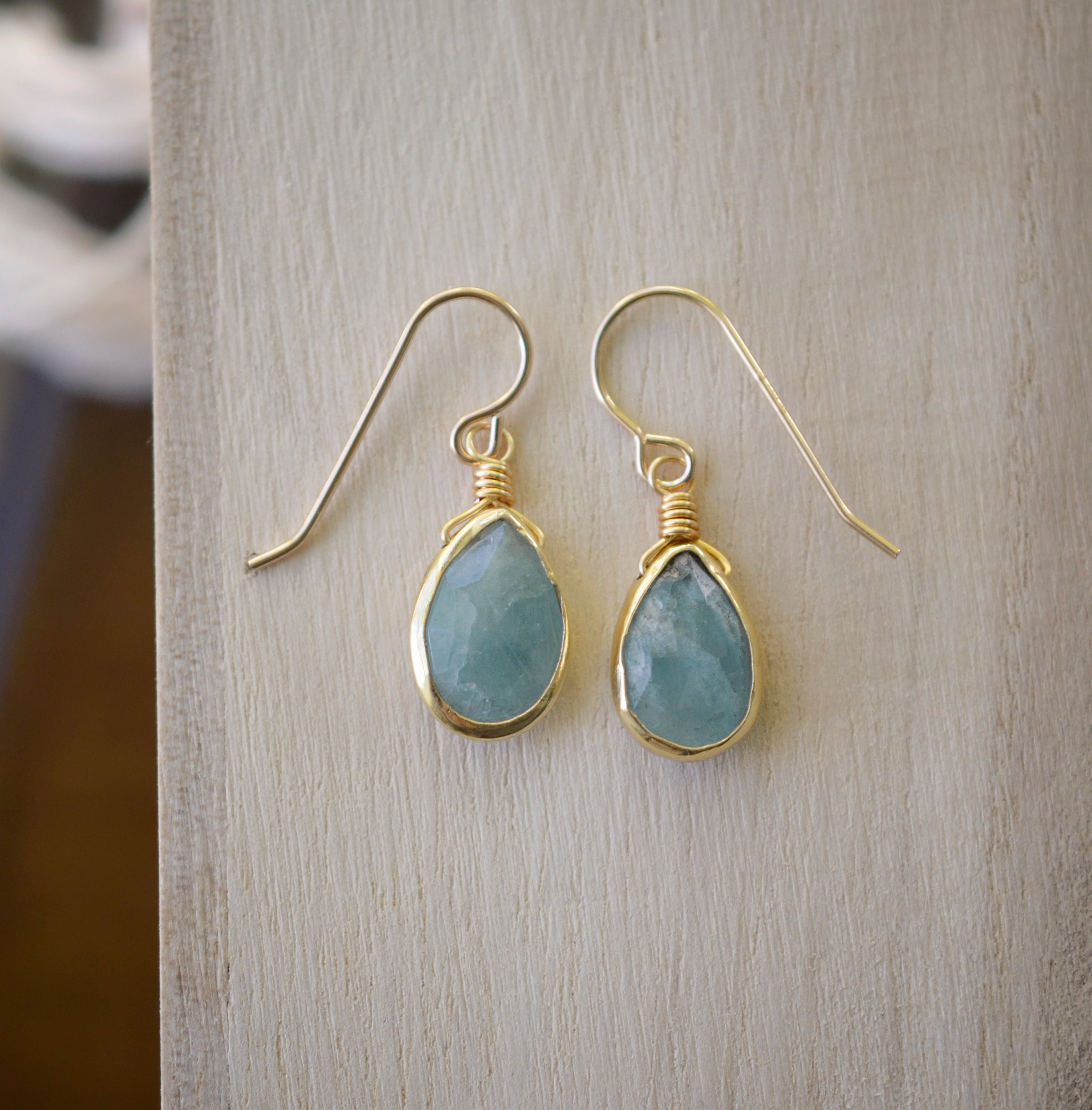 Mazza Aquamarine, Tanzanite & Moonstone 14K Gold Earrings