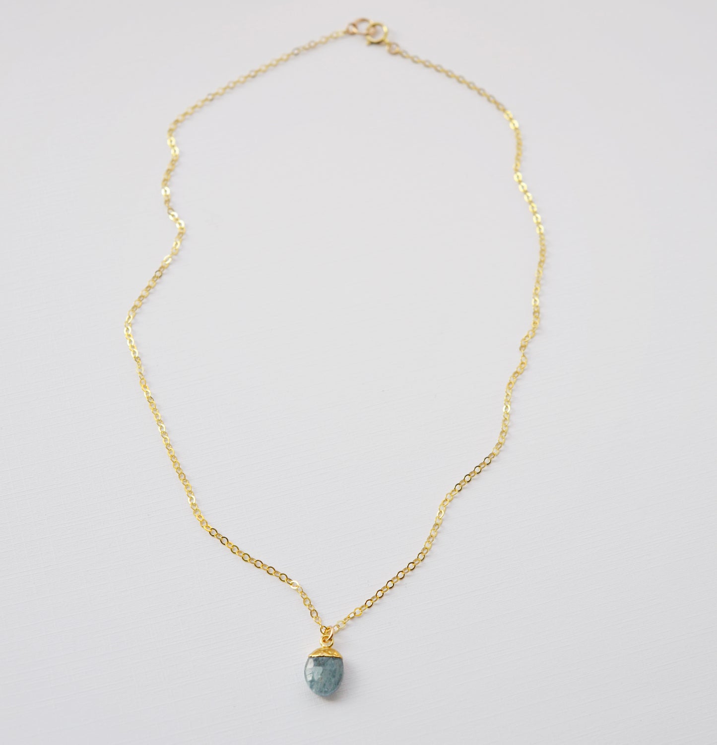 Aquamarine Necklace, Crystal Aquamarine Pendant, Blue Stone Necklace, Something Blue, Blue Bridesmaid Jewelry, Sterling Silver, Gold 