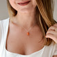 Raw Carnelian Necklace in Sterling Silver or 14k Gold Filled