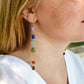 Raw Crystal Chakra Necklace, Rainbow Pendant