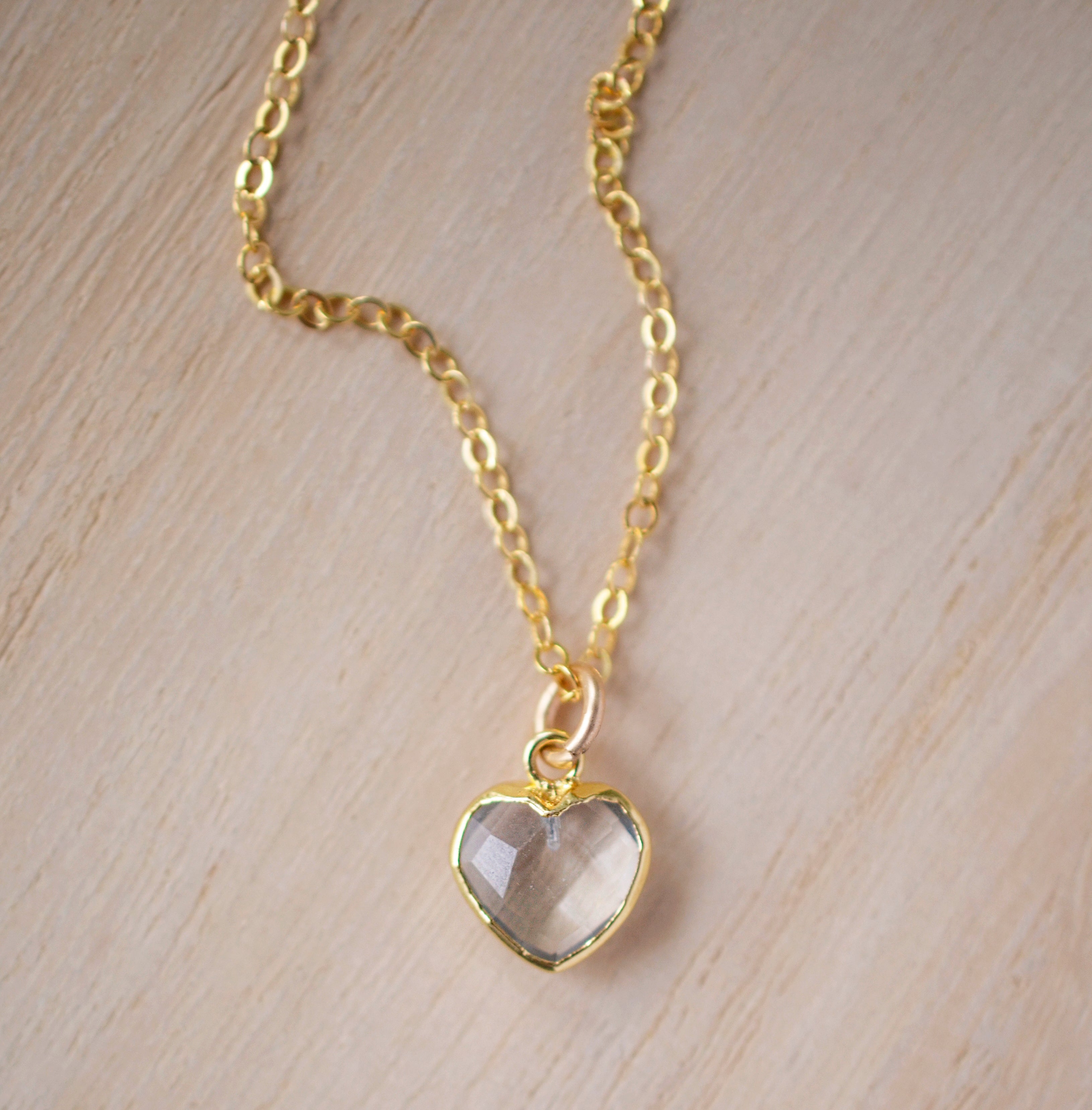 Atelier 1701 Hearts Necklace, Clear Multi - Statement Boutique