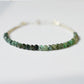 Natural raw green emerald bracelet, sterling silver, gold filled, beaded bracelet