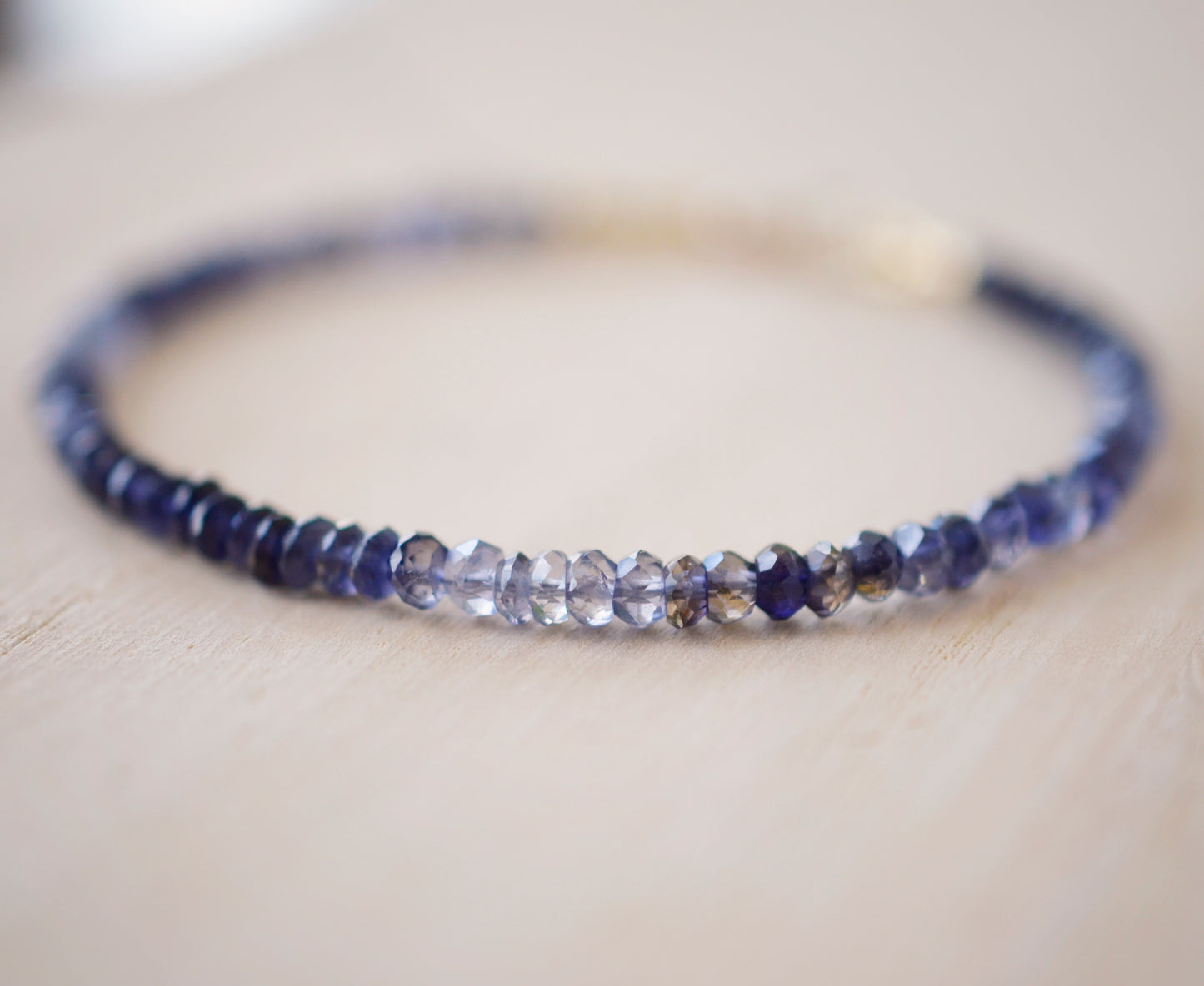 Natural Iolite Beaded Bracelet