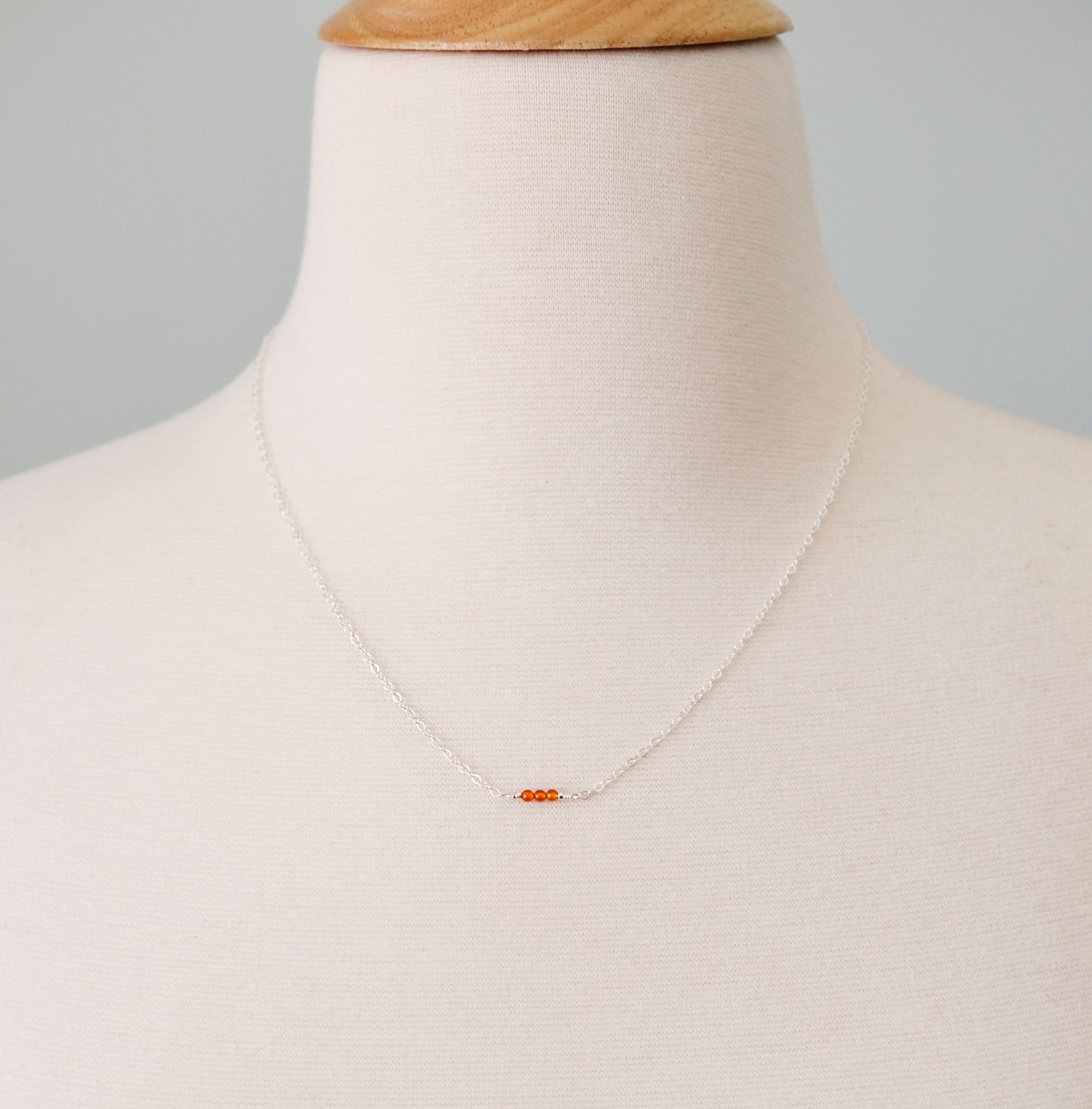 Mini Carnelian Bar Necklace